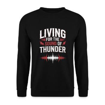 Observateur de tempêtes et météorologue amateur de météo - Sweat-shirt Unisexe - noir - Devant - Alina (178cm) & Michal (187cm)