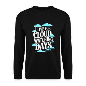 Observateur de tempêtes et météorologue amateur de météo - Sweat-shirt Unisexe - noir - Devant - Alina (178cm) & Michal (187cm)
