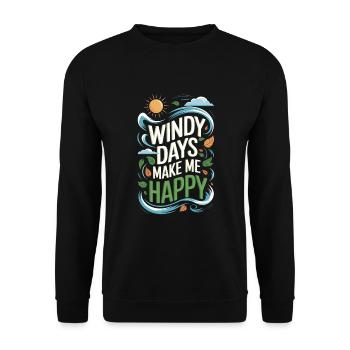 Observateur de tempêtes et météorologue amateur de météo - Sweat-shirt Unisexe - noir - Devant - Alina (178cm) & Michal (187cm)