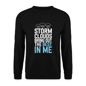 Observateur de tempêtes et météorologue amateur de météo - Sweat-shirt Unisexe - noir - Devant - Alina (178cm) & Michal (187cm)