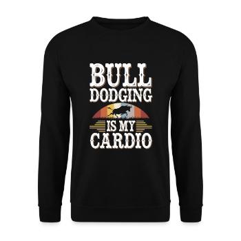 Rodeo Clown Entertainer Bull Riding And Rodeo - Unisex Sweatshirt - black - Front - Alina (178cm) & Michal (187cm)