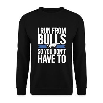 Rodeo Clown Entertainer Bull Riding And Rodeo - Unisex Sweatshirt - black - Front - Alina (178cm) & Michal (187cm)