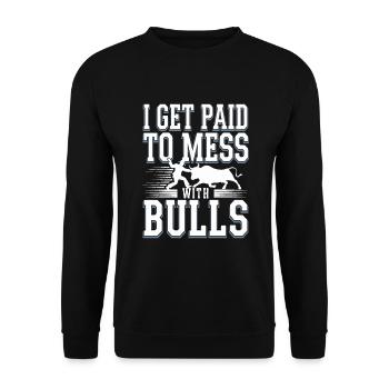 Rodeo Clown Entertainer Bull Riding And Rodeo - Unisex Sweatshirt - black - Front - Alina (178cm) & Michal (187cm)