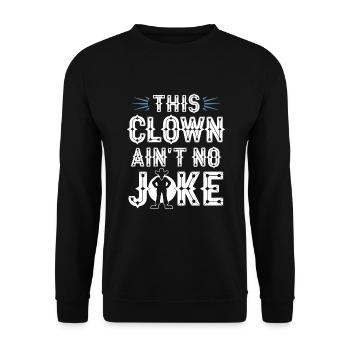 Rodeo Clown Entertainer Bull Riding And Rodeo - Unisex Sweatshirt - black - Front - Alina (178cm) & Michal (187cm)