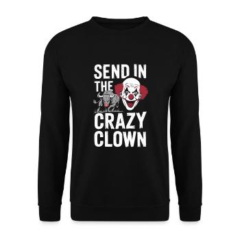 Rodeo Clown Entertainer Bull Riding And Rodeo - Unisex Pullover - Schwarz - Vorne - Alina (178cm) & Michal (187cm)