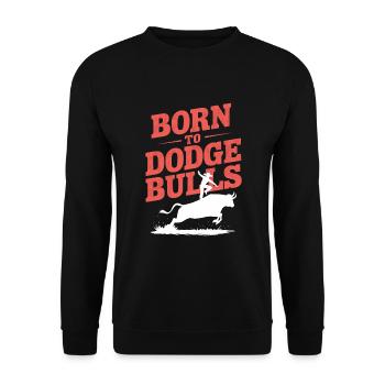 Rodeo Clown Entertainer Bull Riding And Rodeo - Unisex Sweatshirt - black - Front - Alina (178cm) & Michal (187cm)
