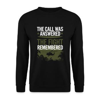 Ehre Den Vietnam Veteranen Mit Patriotismus Und - Unisex Pullover - Schwarz - Vorne - Alina (178cm) & Michal (187cm)