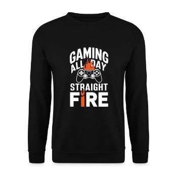 La vie de jeu pour les amateurs de jeux et le rétro - Sweat-shirt Unisexe - noir - Devant - Alina (178cm) & Michal (187cm)