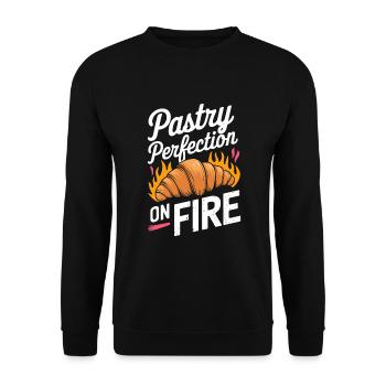 Passionné de pâtisserie Pâtisserie Maison - Sweat-shirt Unisexe - noir - Devant - Alina (178cm) & Michal (187cm)