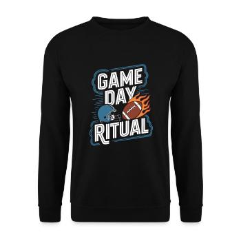 Touchdown Time For Football Fans and - Unisex Sweatshirt - black - Front - Alina (178cm) & Michal (187cm)