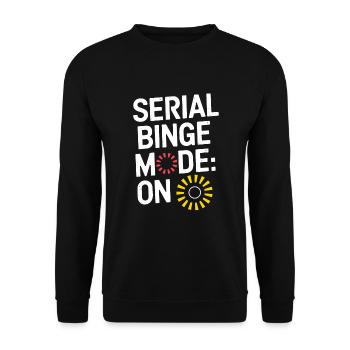 Binge Watching TV Marathon for Streaming Addicts - Unisex Sweatshirt - black - Front - Alina (178cm) & Michal (187cm)