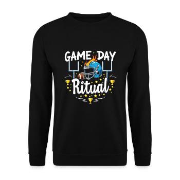 L’heure de l’atterrissage pour les fans de football et - Sweat-shirt Unisexe - noir - Devant - Alina (178cm) & Michal (187cm)