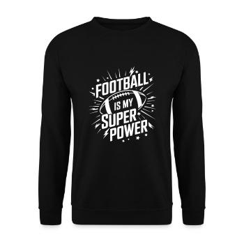 Touchdown Zeit Für Football Fans und - Unisex Pullover - Schwarz - Vorne - Alina (178cm) & Michal (187cm)