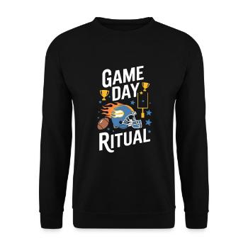 Touchdown Time For Football Fans and - Unisex Sweatshirt - black - Front - Alina (178cm) & Michal (187cm)