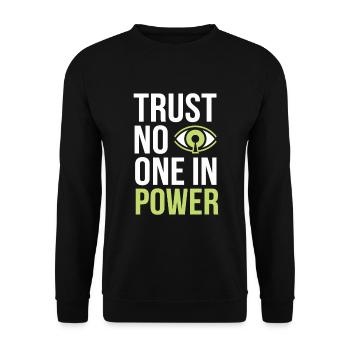 Conspiration mondiale du Nouvel Ordre Mondial - Sweat-shirt Unisexe - noir - Devant - Alina (178cm) & Michal (187cm)