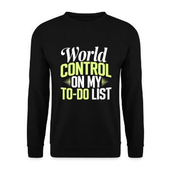 Conspiration mondiale du Nouvel Ordre Mondial - Sweat-shirt Unisexe - noir - Devant - Alina (178cm) & Michal (187cm)