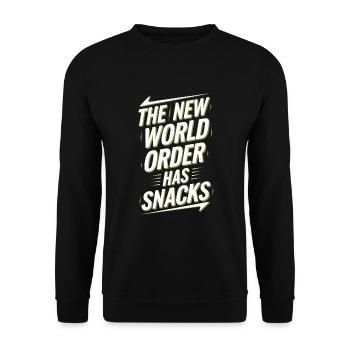 Conspiration mondiale du Nouvel Ordre Mondial - Sweat-shirt Unisexe - noir - Devant - Alina (178cm) & Michal (187cm)