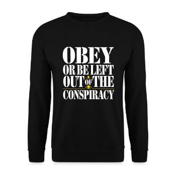 Conspiration mondiale du Nouvel Ordre Mondial - Sweat-shirt Unisexe - noir - Devant - Alina (178cm) & Michal (187cm)