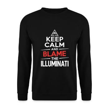 Verschwörung Der Neuen Weltordnung Globale - Unisex Pullover - Schwarz - Vorne - Alina (178cm) & Michal (187cm)