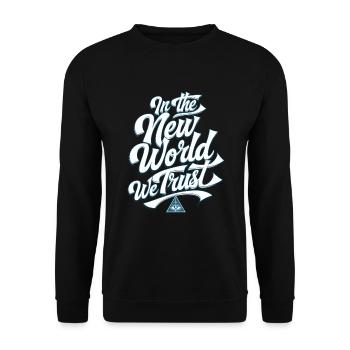 Conspiration mondiale du Nouvel Ordre Mondial - Sweat-shirt Unisexe - noir - Devant - Alina (178cm) & Michal (187cm)