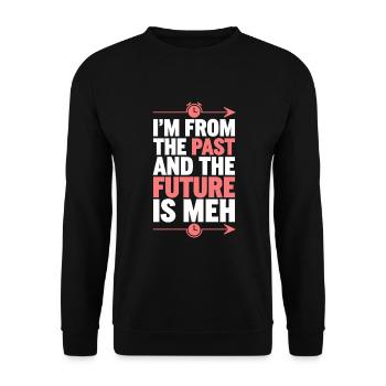 Time travel sci-fi enthusiast and time machine - Unisex Sweatshirt - black - Front - Alina (178cm) & Michal (187cm)