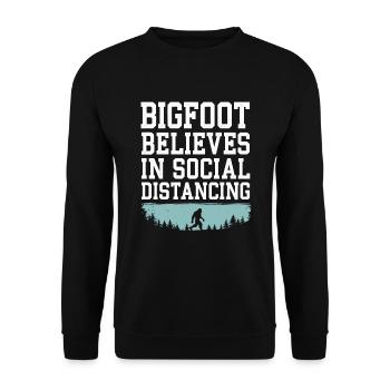 Bigfoot croyant Sasquatch Cryptide Créature de la forêt - Sweat-shirt Unisexe - noir - Devant - Alina (178cm) & Michal (187cm)
