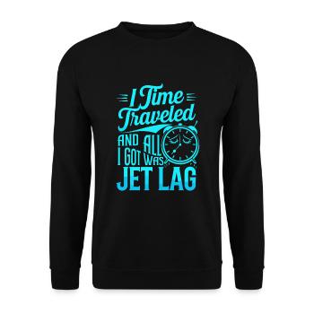 Time travel sci-fi enthusiast and time machine - Unisex Sweatshirt - black - Front - Alina (178cm) & Michal (187cm)