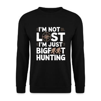 Bigfoot croyant Sasquatch Cryptide Créature de la forêt - Sweat-shirt Unisexe - noir - Devant - Alina (178cm) & Michal (187cm)