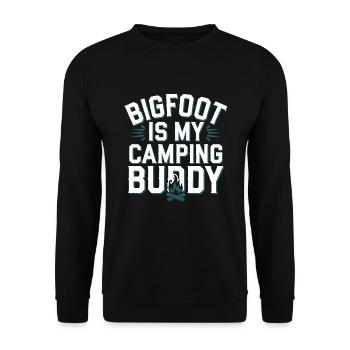 Bigfoot Believer Sasquatch Cryptid Forest Creature - Unisex Sweatshirt - black - Front - Alina (178cm) & Michal (187cm)