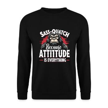 Bigfoot croyant Sasquatch Cryptide Créature de la forêt - Sweat-shirt Unisexe - noir - Devant - Alina (178cm) & Michal (187cm)