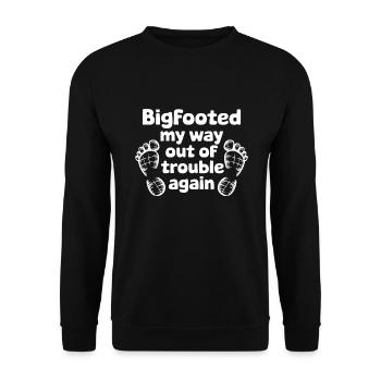 Bigfoot croyant Sasquatch Cryptide Créature de la forêt - Sweat-shirt Unisexe - noir - Devant - Alina (178cm) & Michal (187cm)