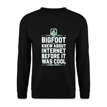 Bigfoot croyant Sasquatch Cryptide Créature de la forêt - Sweat-shirt Unisexe - noir - Devant - Alina (178cm) & Michal (187cm)
