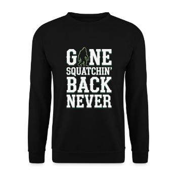 Bigfoot Believer Sasquatch Cryptid Forest Creature - Unisex Sweatshirt - black - Front - Alina (178cm) & Michal (187cm)