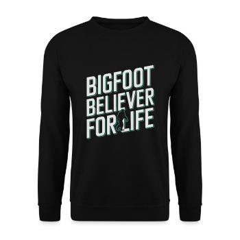 Bigfoot croyant Sasquatch Cryptide Créature de la forêt - Sweat-shirt Unisexe - noir - Devant - Alina (178cm) & Michal (187cm)