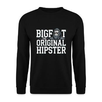 Bigfoot Believer Sasquatch Cryptid Forest Creature - Unisex Sweatshirt - black - Front - Alina (178cm) & Michal (187cm)