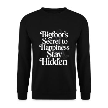 Bigfoot croyant Sasquatch Cryptide Créature de la forêt - Sweat-shirt Unisexe - noir - Devant - Alina (178cm) & Michal (187cm)
