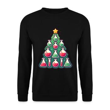 Chemistry Christmas Tree Design - Unisex Sweatshirt - black - Front - Alina (178cm) & Michal (187cm)