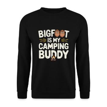 Bigfoot Believer Sasquatch Cryptid Forest Creature - Unisex Sweatshirt - black - Front - Alina (178cm) & Michal (187cm)