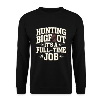 Bigfoot Believer Sasquatch Cryptid Forest Creature - Unisex Sweatshirt - black - Front - Alina (178cm) & Michal (187cm)