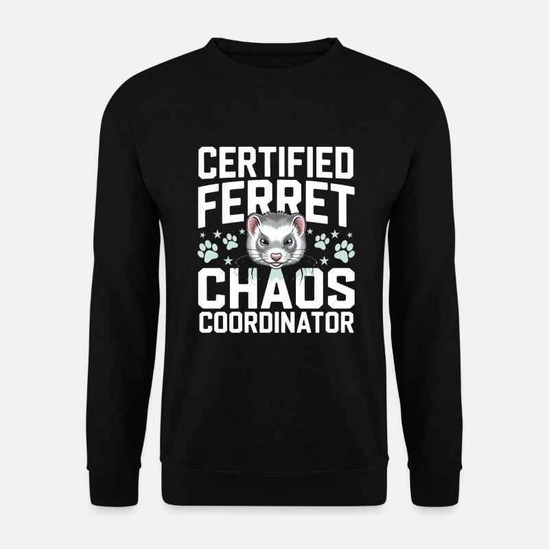 Frettchenbesitzer, Frettchenliebhaber, Süßes - Unisex Pullover - Schwarz