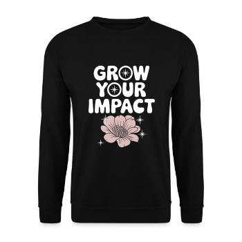 Climate optimism, Earth Day, Sustainability - Unisex Sweatshirt - black - Front - Alina (178cm) & Michal (187cm)