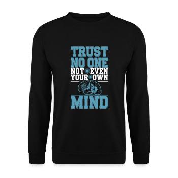 Conspiration de contrôle mental Mk-Ultra et gouvernement - Sweat-shirt Unisexe - noir - Devant - Alina (178cm) & Michal (187cm)