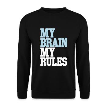 Conspiration de contrôle mental Mk-Ultra et gouvernement - Sweat-shirt Unisexe - noir - Devant - Alina (178cm) & Michal (187cm)