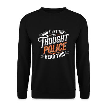 Conspiration de contrôle mental Mk-Ultra et gouvernement - Sweat-shirt Unisexe - noir - Devant - Alina (178cm) & Michal (187cm)