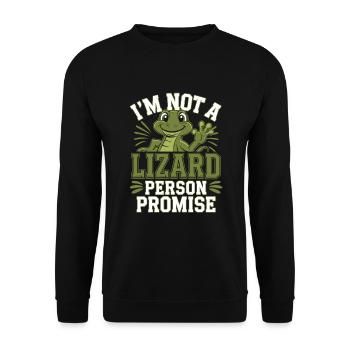 Lézard Peuple Reptile Conspiration Et Secret - Sweat-shirt Unisexe - noir - Devant - Alina (178cm) & Michal (187cm)