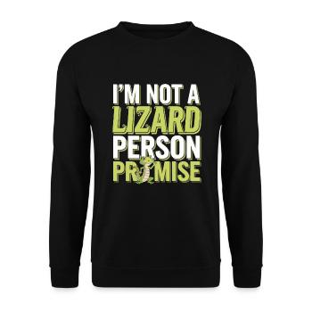 Lézard Peuple Reptile Conspiration Et Secret - Sweat-shirt Unisexe - noir - Devant - Alina (178cm) & Michal (187cm)