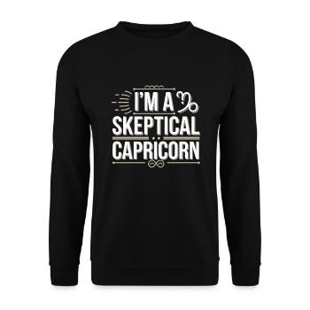 Astrology Skeptic: Critical Thinking - Unisex Sweatshirt - black - Front - Alina (178cm) & Michal (187cm)
