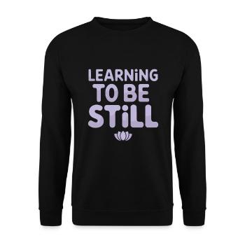 Calm Mind, Meditation Practice and Spiritual - Unisex Sweatshirt - black - Front - Alina (178cm) & Michal (187cm)
