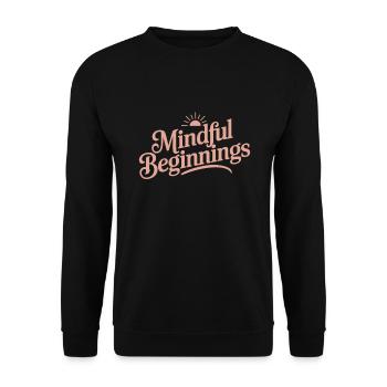 Calm Mind, Meditation Practice and Spiritual - Unisex Sweatshirt - black - Front - Alina (178cm) & Michal (187cm)