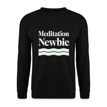 Calm Mind, Meditation Practice and Spiritual - Unisex Sweatshirt - black - Front - Alina (178cm) & Michal (187cm)